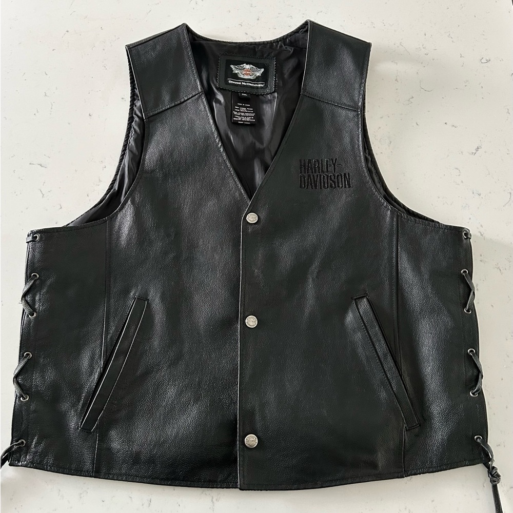 Genuine Leather Harley Davidson Vest